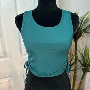 Ruched Sleeveless Crop Top